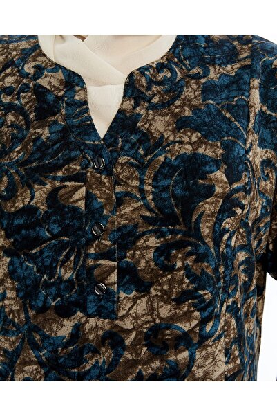 Nehir tekstil Plus Size Winter Mother's Dress