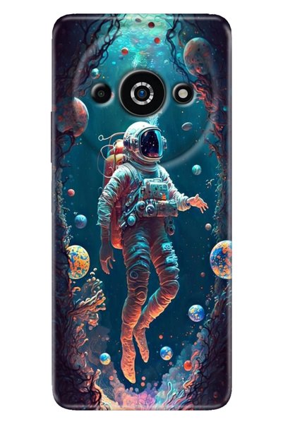 casetube جراب Xiaomi Poco C61 بتصميم رائد فضاء من السيليكون المطبوع
