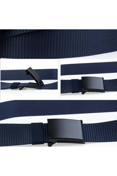 PUFO Curea bărbătească Army Elite Edition 3,8 x 125 cm, reglabilă, albastră