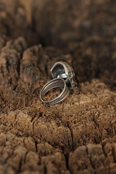 Clariss Adjustable Men's Ring with Skull Spiderman Figure
