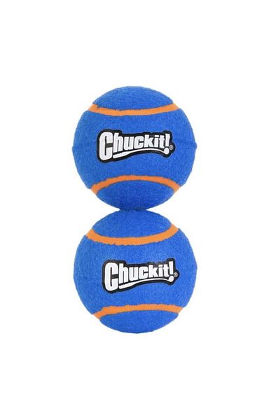 Chuckit ! 2 Pack Tennis Dog Play Balls with Sound Medium Size 6X6 cm