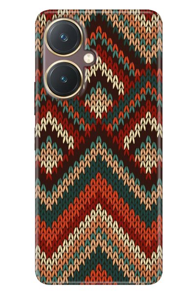 EGSTECH Vivo Y27 Case Colorful Tpu Uv Printed Patterned Silicone Zigzag