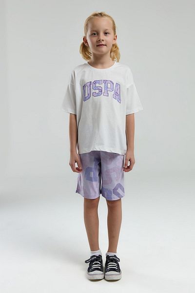U.S. Polo Assn. 4-15 Years Old Licensed Us Polo Assn Girl's Set-White