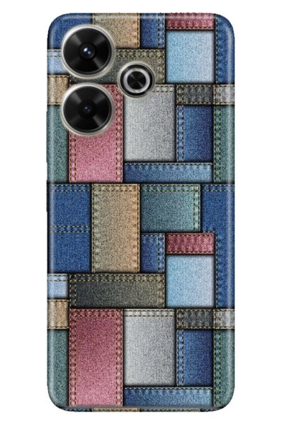 EGSTECH Xiaomi Redmi 13 4g Case Colorful Tpu Printing Silicone Jean Pattern