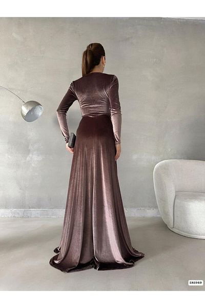 Modafeminen Βραδινό φόρεμα με μακρυμάνικο λαιμόκοψη με διπλό στήθος