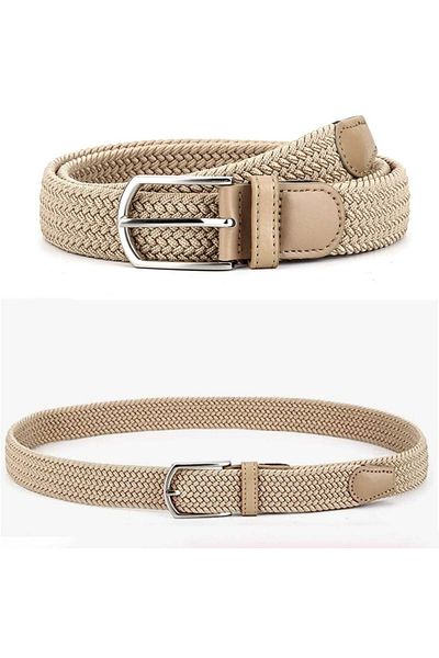 PUFO Curea elastică Sailor pentru bărbați 120-130 x 3,5 cm, reglabilă, bej deschis