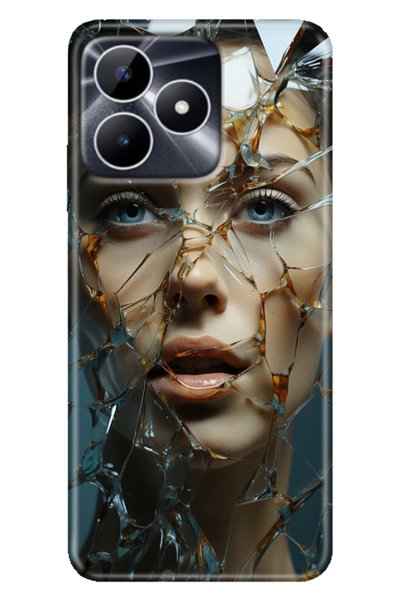 EGSTECH Realme Note 50 4g Case Colorful Fixx Cover Silicone Glass Broken