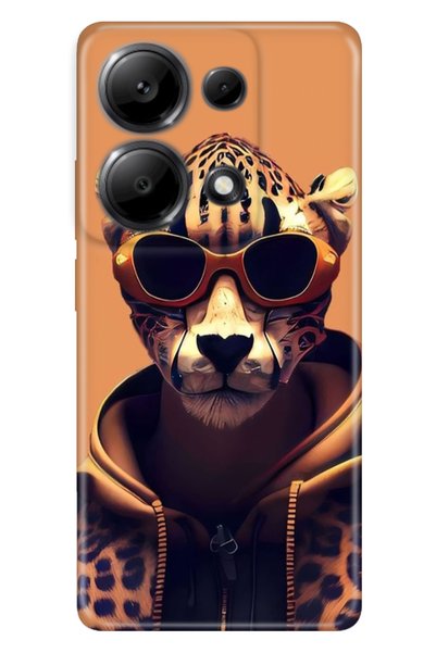 EGSTECH Xiaomi Redmi Note 13 Pro 4g Case Colorful Design Flexible Silicone Tiger