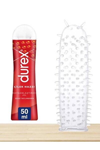 Durex Play Çilekli Kayganlaştırıcı Tekrar Kullanımlı Özel Tırtıklı Tasarımlı Prezarvatif ile