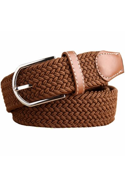 PUFO Sailor Elastic Belt For Men 120-130 X 3.5 Cm, Adjustable, Brown