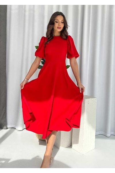 Modayakamoz Rochie de damă cu mâneci cu balon, cu decolteu, cu croială largă, rochie pentru ocazii speciale