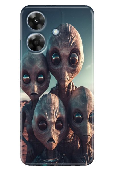 casetube حافظة Realme Note 60 4G ملونة مطبوع تصميمًا نمطًا حافظة Ufo