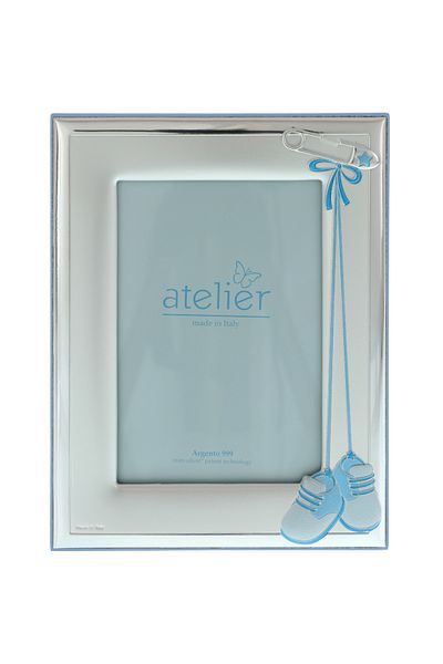 GiftExpress Silver-plated photo frame with a boy's boot 17cm