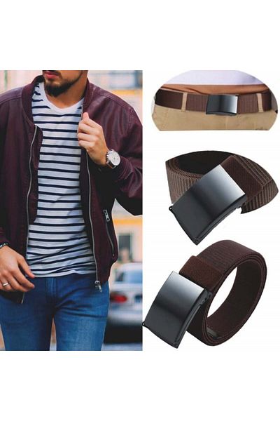 PUFO Army Elite Edition Men's Belt 3.8 X 125 Cm, Adjustable, Brown