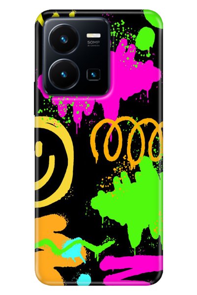 casetube حافظة Vivo Y22S -Y35 ملونة من مادة TPU UV مطبوع من السيليكون بنمط اب...
