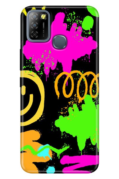 casetube حافظة متوافقة مع هاتف Infinix Smart 5 ملونة من السيليكون Smart 5 Smile