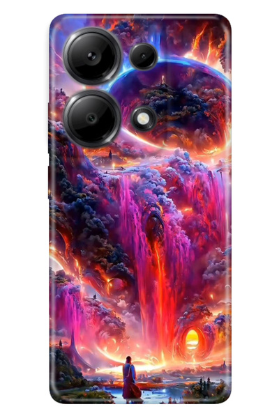 EGSTECH حافظة لهاتف Xiaomi Redmi Note 13 Pro 4G بتصميم ملون من السيليكون المر...