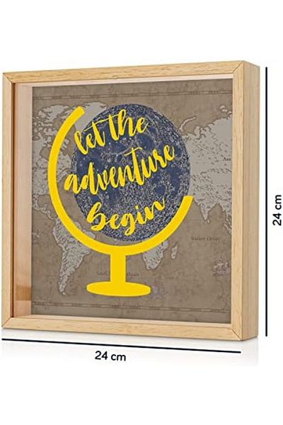 STOREMAX The Adventure Begin Designed Wooden Piggy Bank 1087243
