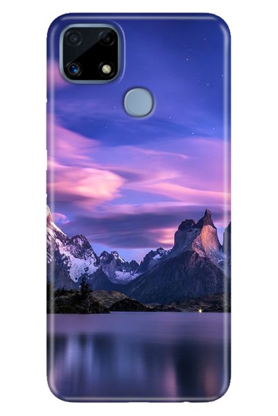 casetube حافظة هاتف Realme C25 مصنوعة من السيليكون الملون بنمط شمال