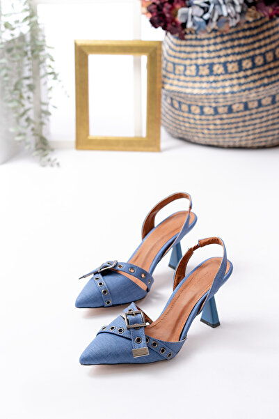 marinarosse Kadın Shoevana Kot Mavi Klasik Topuklu Ayakkabı