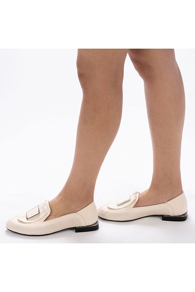 TwoEgoist Women's Genuine Leather Daily Classic Loafer - Ballet Shoes