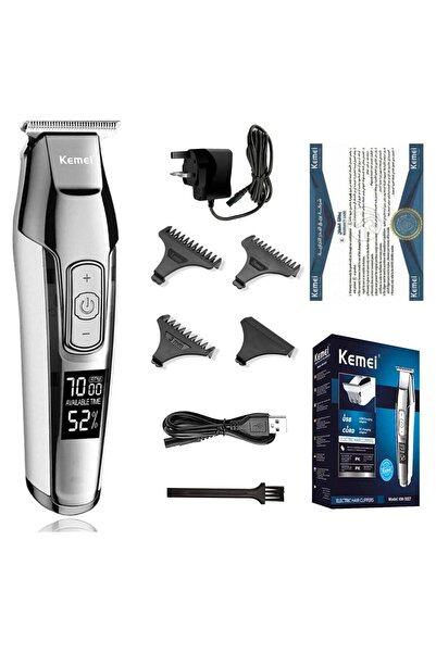 Kemei ماكينة قص الشعر الاحترافية KM-5027 للرجال مع شاشة LCD