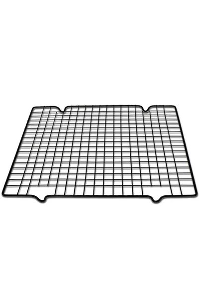 PUFO Suport metalic de bucătărie ideal pentru răcirea prăjiturilor, gogoșilor, blatului pentru tort, biscuiților, fursecurilor, 40 x 25 cm, negru