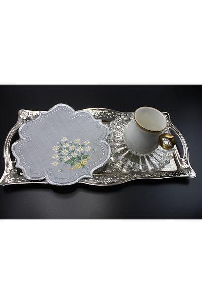 Nakışkonsept Daisy Patterned Dotted Cocktail Napkin 1Pc