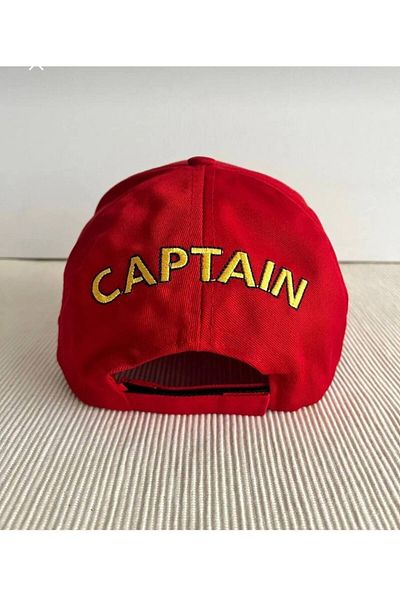 Nilbutik Adjustable Unisex Captain Hat with Sailor Anchor Crest