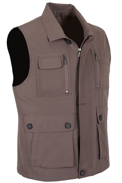 Modarar Men's Linen Vest Regular Cut Collar Rar01302