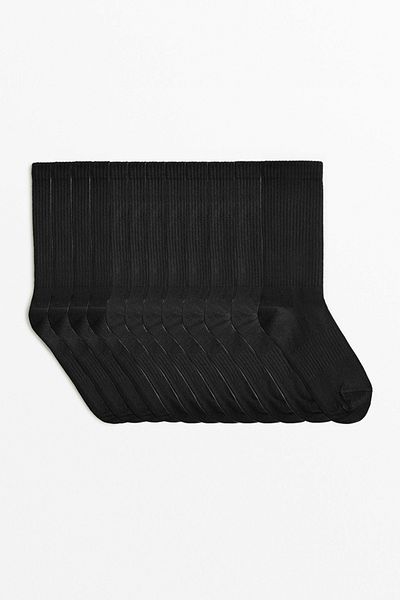 MEM SOCKS 12 Συσκευασία Βαμβακερές κάλτσες τένις με πλεκτά πλεκτά βαμβακερά χωρίς ραφές