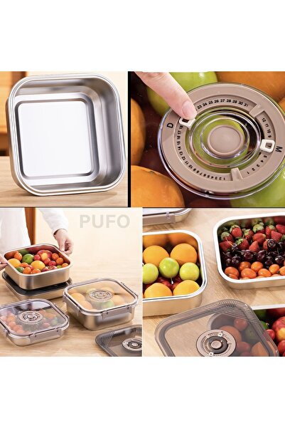 PUFO Stainless steel gastronorm tray for food storage, catering, restaurants, fast food, capacity 3 L
