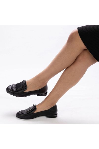 TwoEgoist Women's Genuine Leather Daily Classic Loafer - Ballet Shoes