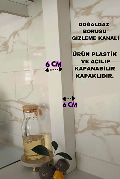 özbereketyapimarket Doğalgaz Borusu Gizleme Kanalı Kapaklı Açılır Kapanır [Öz...