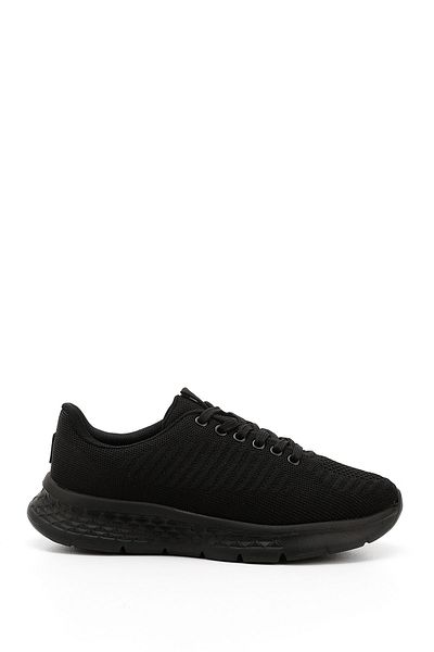 GÖNDERİ(R) Men's Black Knitwear Lace-Up Comfort Sneaker