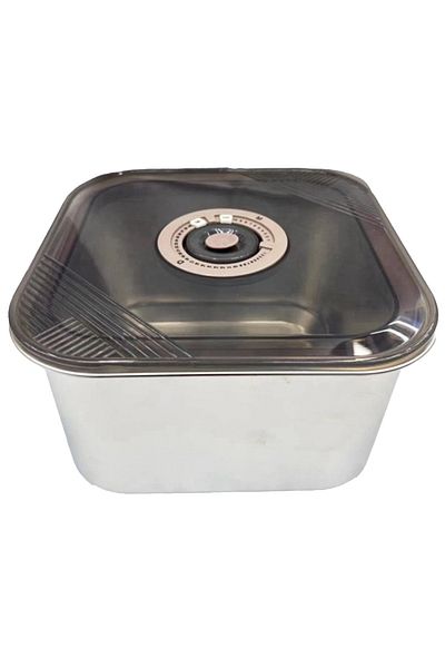 PUFO Tavă gastronorm din oțel inoxidabil pentru depozitarea alimentelor, catering, restaurante, fast-food, capacitate 3 l