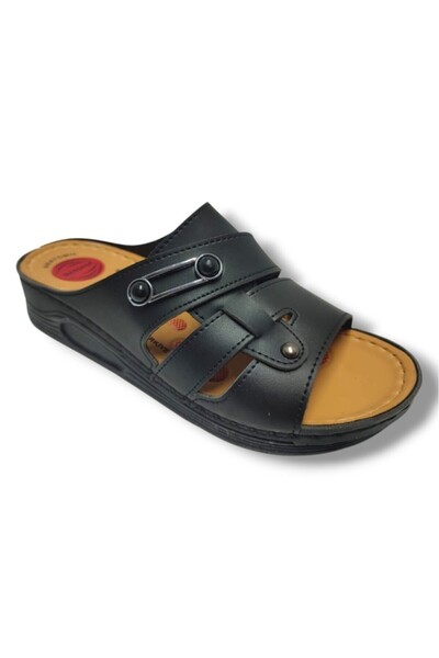 Serra 630-25 Шкіряні анатомічні жіночі капці з перлинною пряжкою