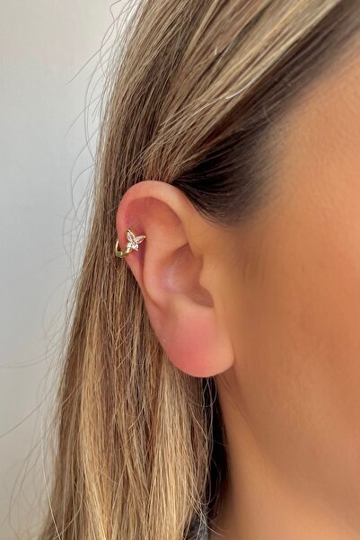 Bijou Luz Gold Kelebek Figürlü Halka Piercing