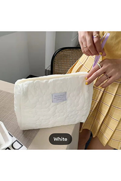 synshop Біла жіноча сумочка-портфель з квітковим принтом і м'якою застібкою-блискавкою