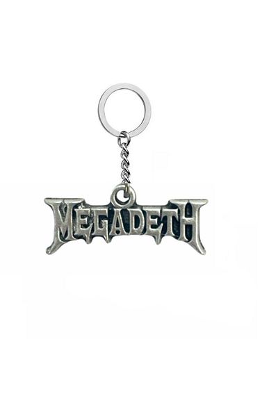Herşey Nota Megadeth Keychain – Metal Rock Music Band Logo Unisex Accessory