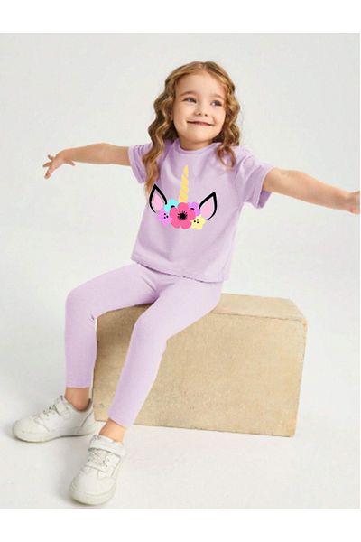 bebekpare Girl's Tights Suit Printed