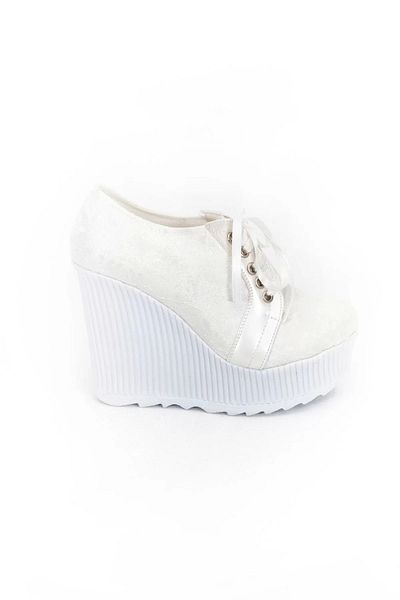 PayBuy Women's Fashion Stylish White Çınar Wedge Heeled Shoes Heels Wedding Engagement Night Evening Dress Shoes