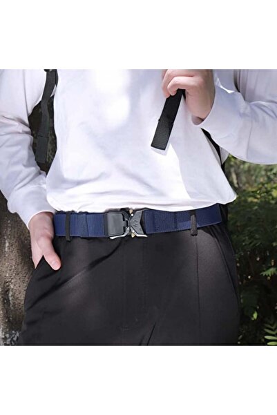 PUFO Curea Commando pentru bărbați 3,8 x 120 cm, albastră