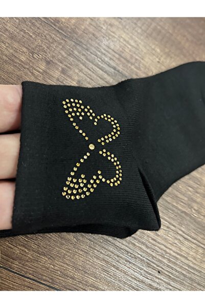 erceys Дамски стилни и качествени чорапи с щампа от камъни, 4 чифта