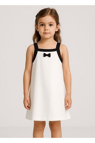 npLStore Μίνι φόρεμα με λουράκι για κορίτσι με λεπτομέρεια κορδέλας