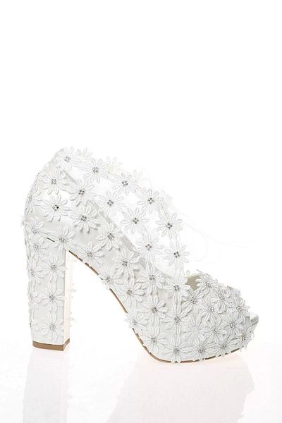 PayBuy Moda Femei Perle Albe Pietre Brodate Pantofi Mireasa Tocuri Nunta Logodna Seara Rochie Pantofi