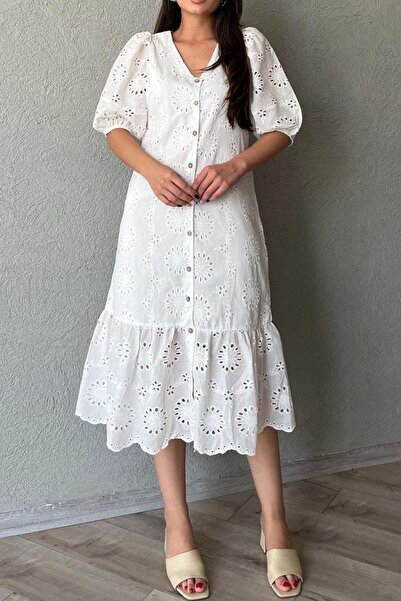 Suziş Rochie de damă cu căptușeală albă 26089