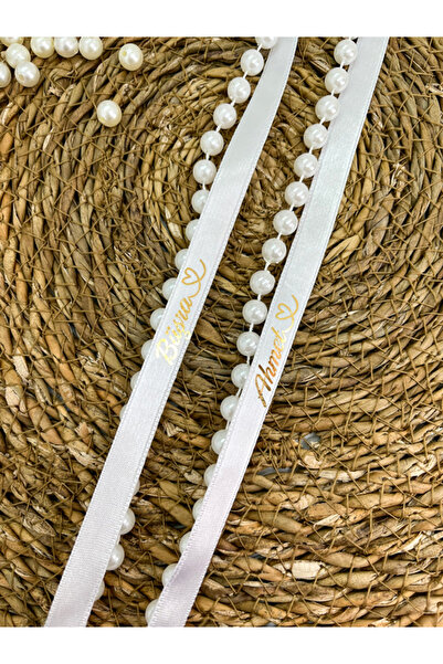 imzatasarım Dökülmeyen Incili Gold Baskılı Isimli Söz Ve Nişan Kurdelesi Imza...