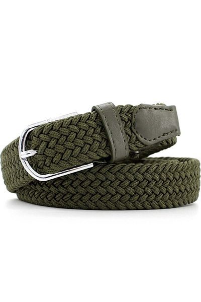 PUFO Curea elastică Sailor pentru bărbați 120-130 x 3,5 cm, reglabilă, verde închis