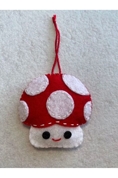 BFATASARIM سلسلة مفاتيح على شكل فطر من اللباد